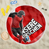 Austria Football Unsere Burschen Beach Blanket Eagle Mascot Patriotic Wave Grunge