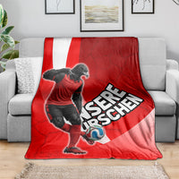 Austria Football Unsere Burschen Blanket Eagle Mascot Patriotic Wave Grunge