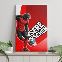 Austria Football Unsere Burschen Canvas Wall Art Eagle Mascot Patriotic Wave Grunge
