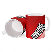 Austria Football Unsere Burschen Ceramic Mug Eagle Mascot Patriotic Wave Grunge