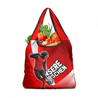 Austria Football Unsere Burschen Grocery Bag Eagle Mascot Patriotic Wave Grunge