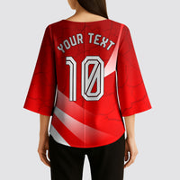 Personalized Austria Football Unsere Burschen Kimono Sleeve Blouse Eagle Mascot Patriotic Wave Grunge
