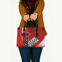 Austria Football Unsere Burschen Leather Bag Eagle Mascot Patriotic Wave Grunge