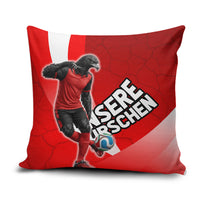Austria Football Unsere Burschen Pillow Cover Eagle Mascot Patriotic Wave Grunge