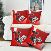Austria Football Unsere Burschen Pillow Cover Eagle Mascot Patriotic Wave Grunge