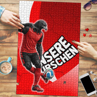 Austria Football Unsere Burschen Puzzle Eagle Mascot Patriotic Wave Grunge