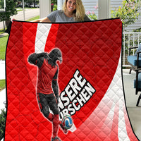 Austria Football Unsere Burschen Quilt Eagle Mascot Patriotic Wave Grunge
