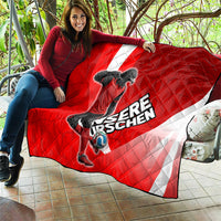 Austria Football Unsere Burschen Quilt Eagle Mascot Patriotic Wave Grunge