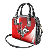Austria Football Unsere Burschen Shoulder Handbag Eagle Mascot Patriotic Wave Grunge