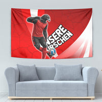 Austria Football Unsere Burschen Tapestry Eagle Mascot Patriotic Wave Grunge
