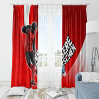 Austria Football Unsere Burschen Window Curtain Eagle Mascot Patriotic Wave Grunge