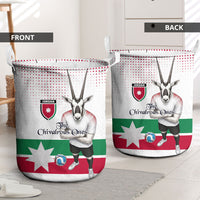 Jordan Football Laundry Basket The Chivalrous Ones Oryx Mascot Patriotic Halftone Dot