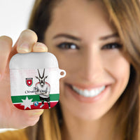 Jordan Football AirPods Case The Chivalrous Ones Oryx Mascot Patriotic Halftone Dot