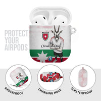 Jordan Football AirPods Case The Chivalrous Ones Oryx Mascot Patriotic Halftone Dot