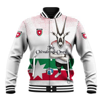 Personalized Jordan Football Baseball Jacket The Chivalrous Ones Oryx Mascot Patriotic Halftone Dot