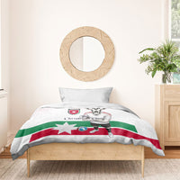 Jordan Football Bedding Set The Chivalrous Ones Oryx Mascot Patriotic Halftone Dot