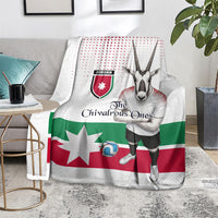 Jordan Football Blanket The Chivalrous Ones Oryx Mascot Patriotic Halftone Dot