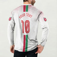 Personalized Jordan Football Button Sweatshirt The Chivalrous Ones Oryx Mascot Patriotic Halftone Dot