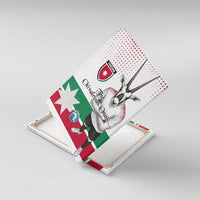 Jordan Football Canvas Wall Art The Chivalrous Ones Oryx Mascot Patriotic Halftone Dot