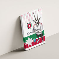 Jordan Football Canvas Wall Art The Chivalrous Ones Oryx Mascot Patriotic Halftone Dot