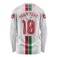 Personalized Jordan Football Long Sleeve Shirt The Chivalrous Ones Oryx Mascot Patriotic Halftone Dot