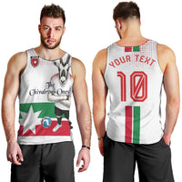 Personalized Jordan Football Men Tank Top The Chivalrous Ones Oryx Mascot Patriotic Halftone Dot