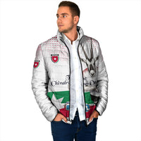 Personalized Jordan Football Padded Jacket The Chivalrous Ones Oryx Mascot Patriotic Halftone Dot