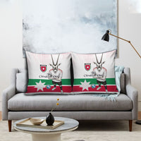 Jordan Football Pillow Cover The Chivalrous Ones Oryx Mascot Patriotic Halftone Dot