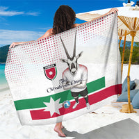 Jordan Football Sarong The Chivalrous Ones Oryx Mascot Patriotic Halftone Dot