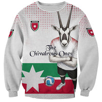 Personalized Jordan Football Sweatshirt The Chivalrous Ones Oryx Mascot Patriotic Halftone Dot