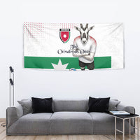 Jordan Football Tapestry The Chivalrous Ones Oryx Mascot Patriotic Halftone Dot