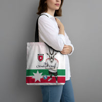 Jordan Football Tote Bag The Chivalrous Ones Oryx Mascot Patriotic Halftone Dot