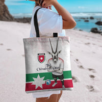 Jordan Football Tote Bag The Chivalrous Ones Oryx Mascot Patriotic Halftone Dot
