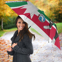 Jordan Football Umbrella The Chivalrous Ones Oryx Mascot Patriotic Halftone Dot