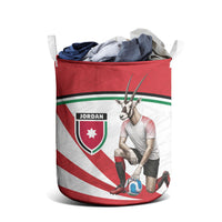 Jordan Football Oryx Mascot Laundry Basket Patriotic Diagonal Stripe Athletic Graphic