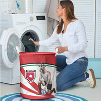 Jordan Football Oryx Mascot Laundry Basket Patriotic Diagonal Stripe Athletic Graphic