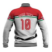 Personalized Jordan Football Oryx Mascot Baseball Jacket Patriotic Diagonal Stripe Athletic Graphic