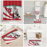 Jordan Football Oryx Mascot Bathroom Set Patriotic Diagonal Stripe Athletic Graphic