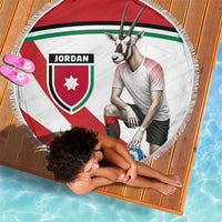 Jordan Football Oryx Mascot Beach Blanket Patriotic Diagonal Stripe Athletic Graphic