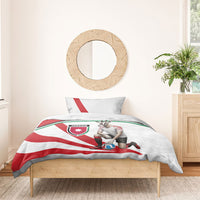 Jordan Football Oryx Mascot Bedding Set Patriotic Diagonal Stripe Athletic Graphic