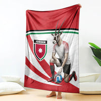 Jordan Football Oryx Mascot Blanket Patriotic Diagonal Stripe Athletic Graphic