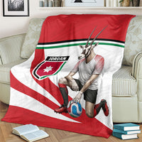 Jordan Football Oryx Mascot Blanket Patriotic Diagonal Stripe Athletic Graphic