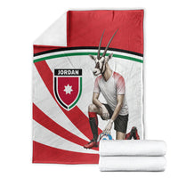 Jordan Football Oryx Mascot Blanket Patriotic Diagonal Stripe Athletic Graphic