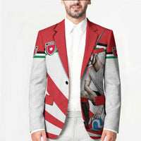 Personalized Jordan Football Oryx Mascot Blazer Patriotic Diagonal Stripe Athletic Graphic
