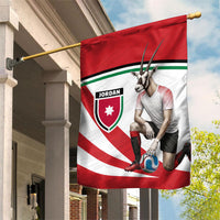Jordan Football Oryx Mascot Garden Flag Patriotic Diagonal Stripe Athletic Graphic