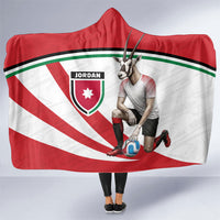 Jordan Football Oryx Mascot Hooded Blanket Patriotic Diagonal Stripe Athletic Graphic
