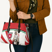 Jordan Football Oryx Mascot Leather Bag Patriotic Diagonal Stripe Athletic Graphic