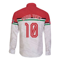 Personalized Jordan Football Oryx Mascot Long Sleeve Button Shirt Patriotic Diagonal Stripe Athletic Graphic