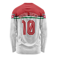 Personalized Jordan Football Oryx Mascot Long Sleeve Shirt Patriotic Diagonal Stripe Athletic Graphic