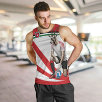 Personalized Jordan Football Oryx Mascot Men Tank Top Patriotic Diagonal Stripe Athletic Graphic